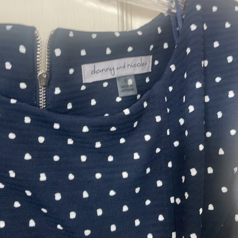 NWT Danny and Nicole A line polka dot dress - Picture 3 of 5